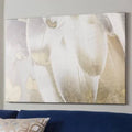 Abstract Art Paper Gold Gray White Silver Canvas 30x22 I313538