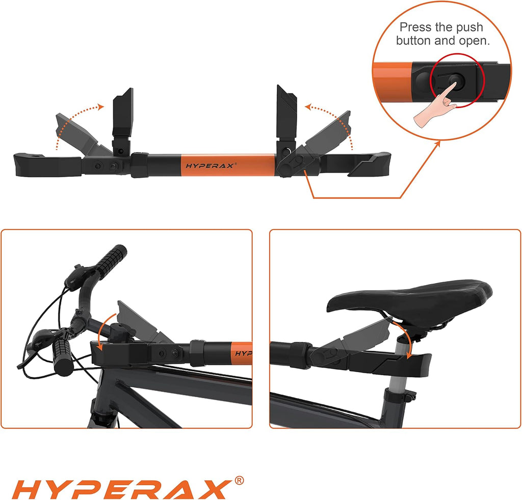 Platform Bike Rack for 2" Hitch Fits Up to 2 X 70 lbs Bike with Up to 5" Fat Tires U32647