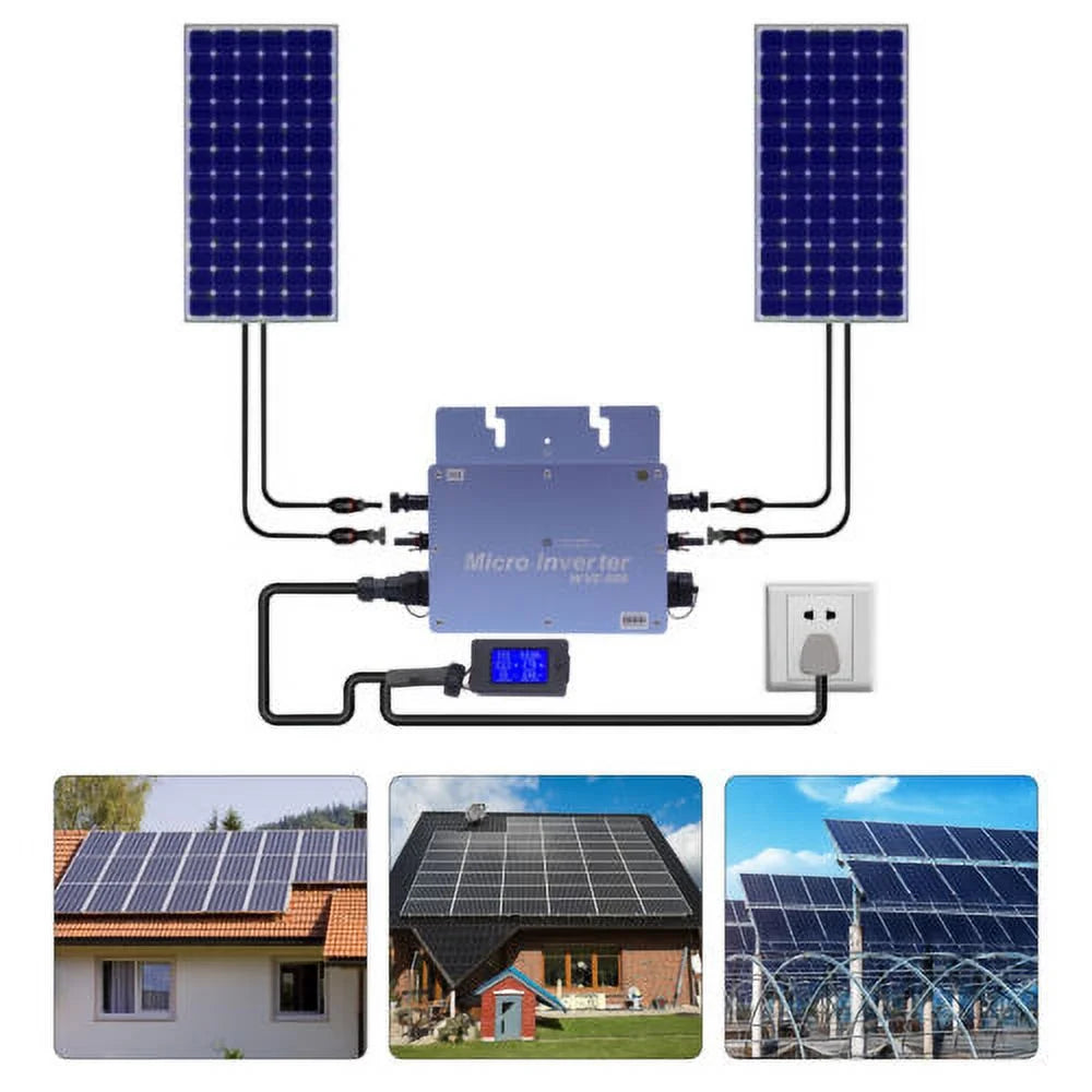 600W 110V Solar Micro Inverter Grid Tie MPPT Pure Sine Wave Waterproof J9410
