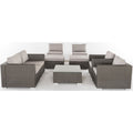Grey Wicker Sectional with Aluminum Frame Q741762