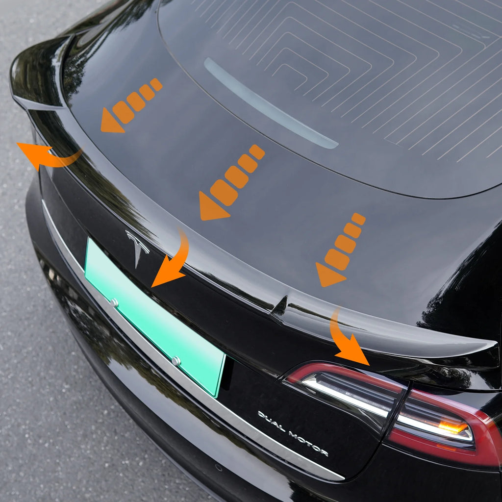 Glossy Black Rear Spoiler for Tesla Model 3 U901