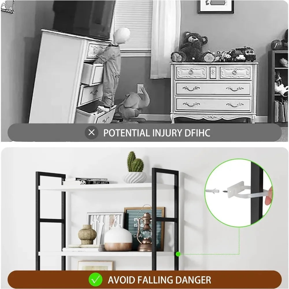 Tall 5 Tiers Bookcase Shelf D8762