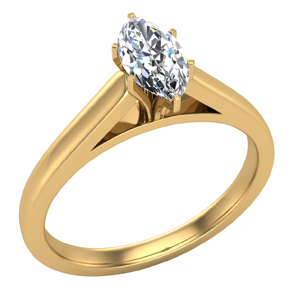 Marquise Solitaire 0.50 Carat 14K Gold Engagement Ring I652