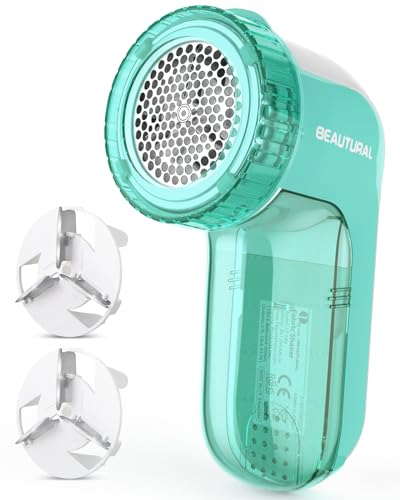 Fabric Shaver and Lint Remover with 2-Speeds, Stainless Steel Blades, Gray U226285