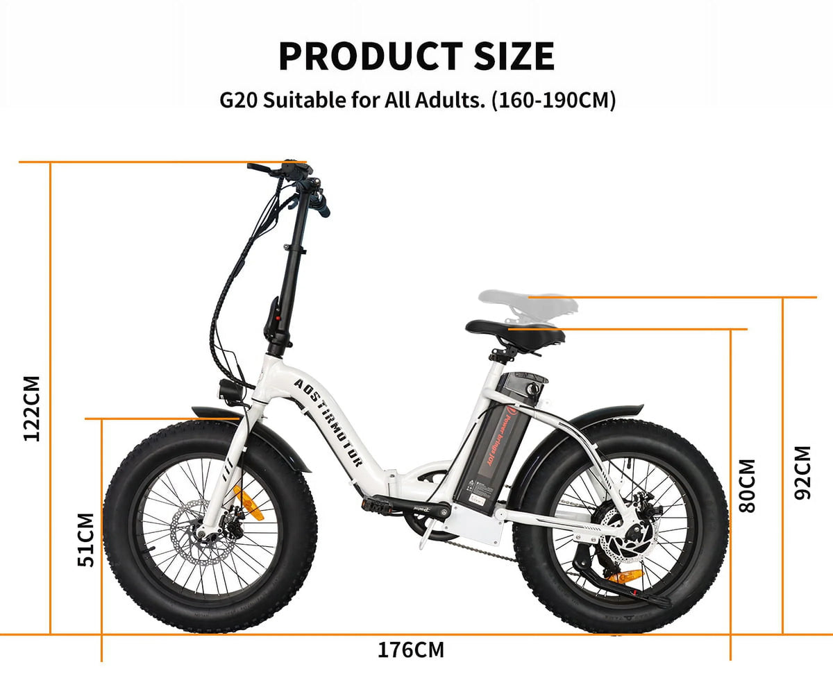 Folding Electric Bike 20 inch Fat Tire 500W 36V 13AH E472068