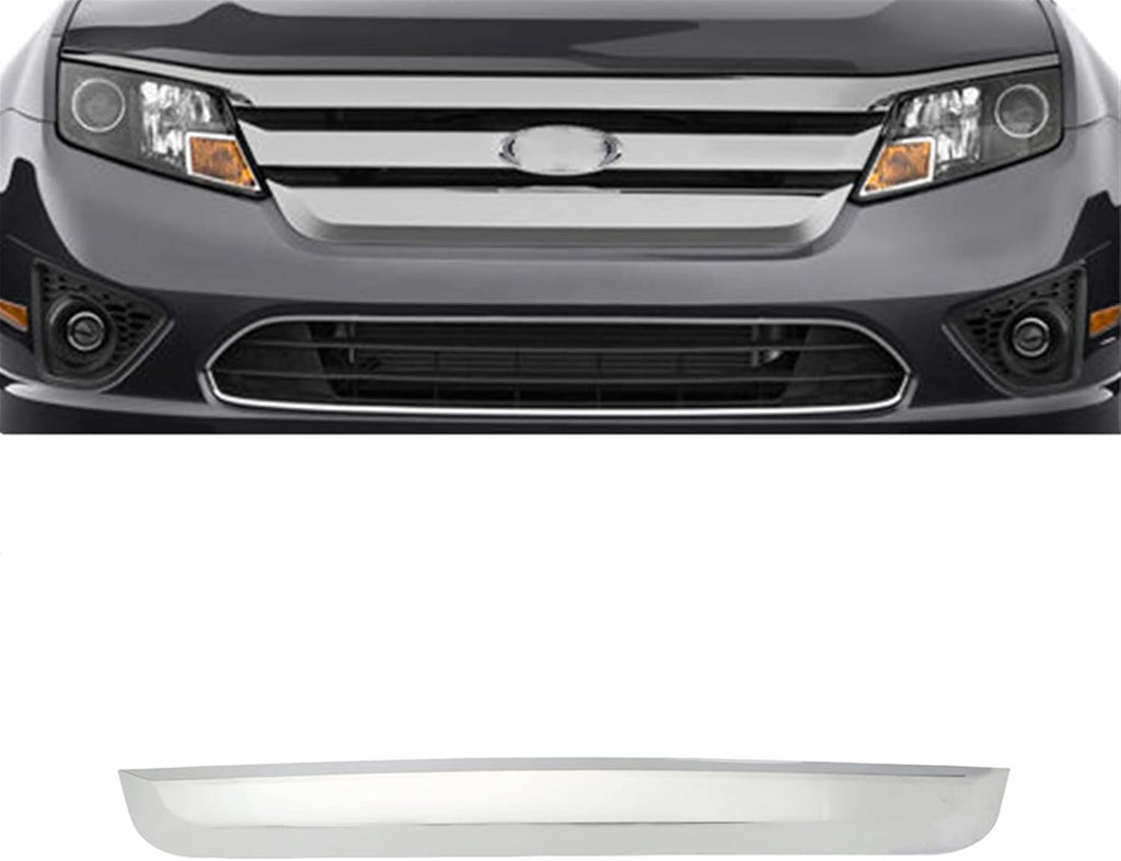 Front Lower Grille Molding Trim Grill Chrome Plastic Replacement Pack of 2 D301082