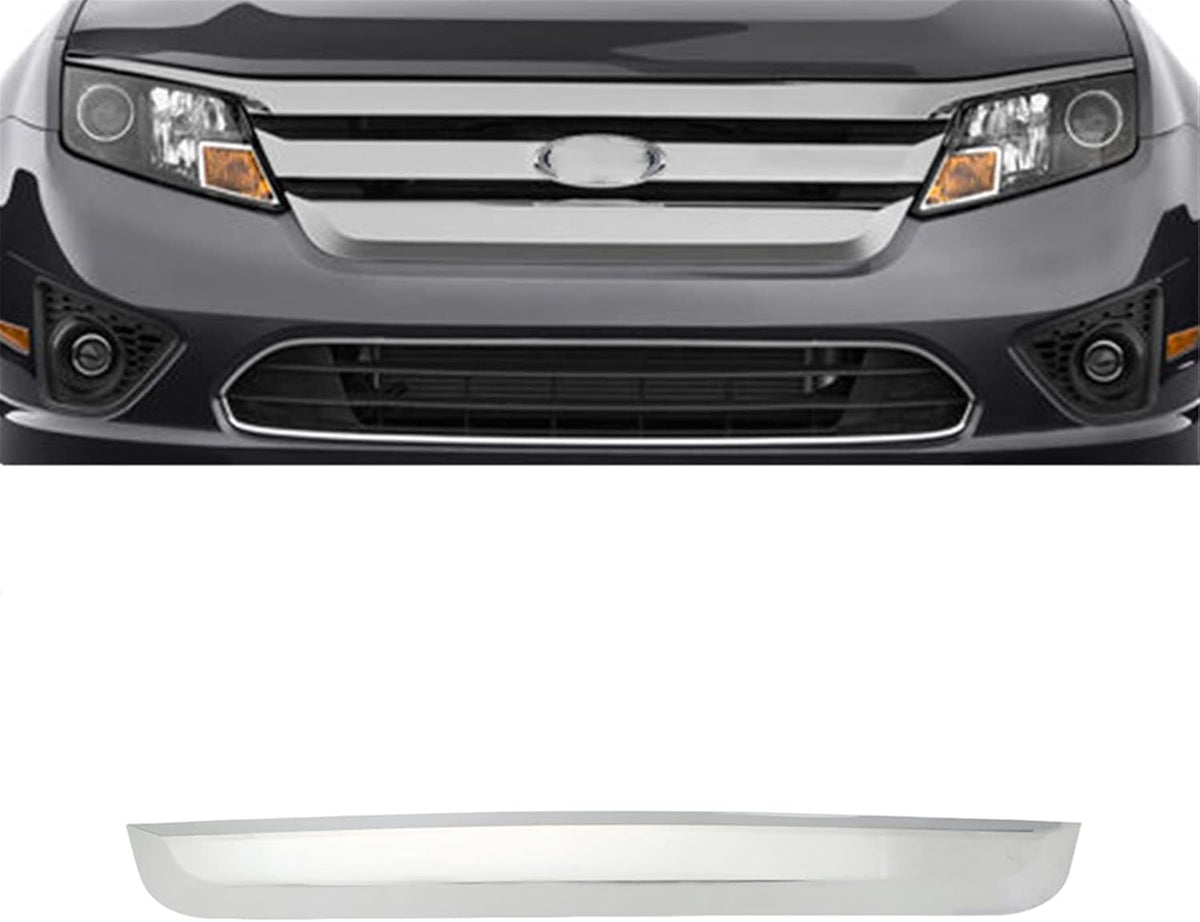 Front Lower Grille Molding Trim Grill Chrome Plastic Replacement Pack of 2 D301082