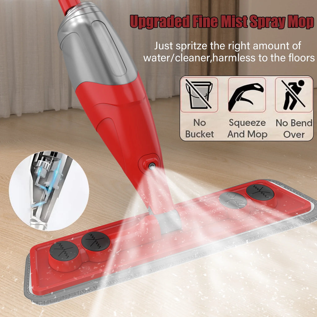 Microfiber Spray Mop with 3 Washable Pads X788524