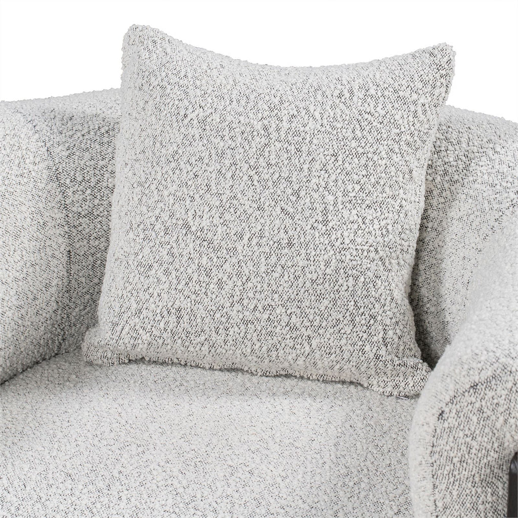 Gray Boucle Fabric Accent Chair N90228