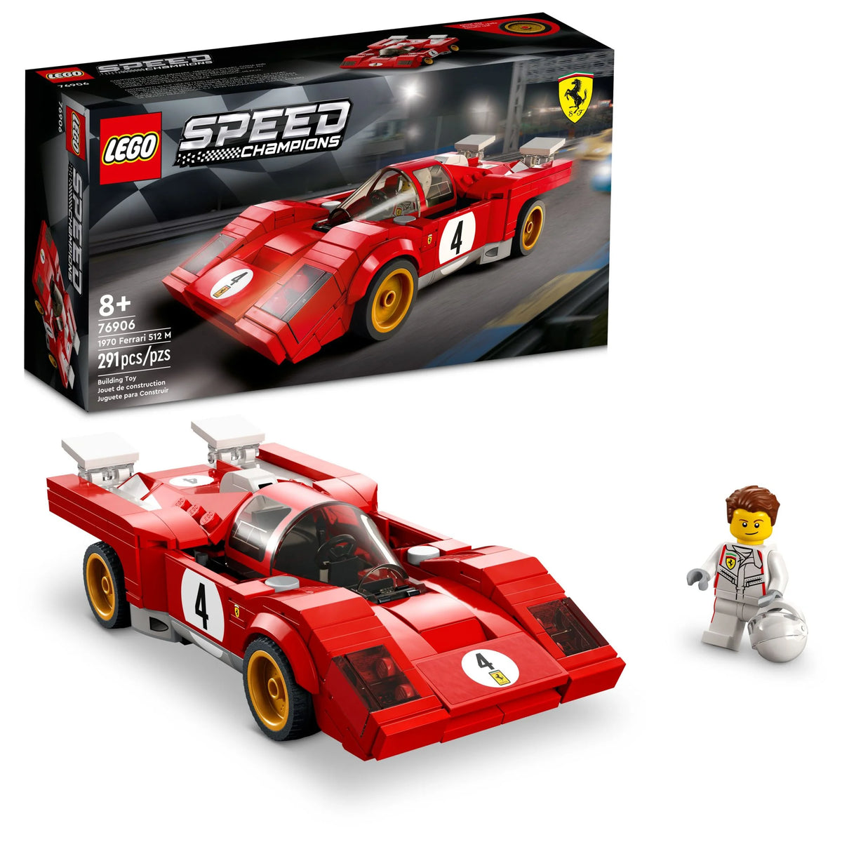 Red Race Car Building Set with Racing Driver Minifigure V5669
