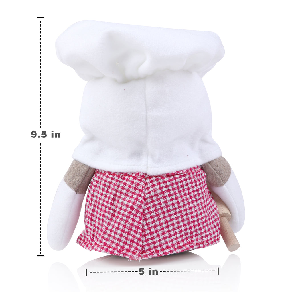Red and White Plush Gnome Decor R6033