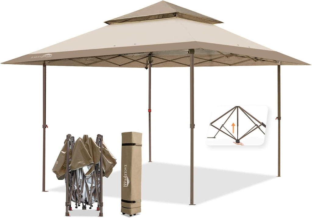 13' x 13' Gray Green Straight Leg Pop Up Canopy Tent P430314