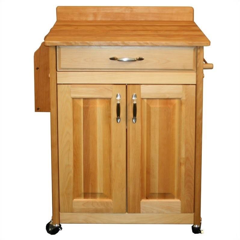 Brown Butcher Block Kitchen Cart B527