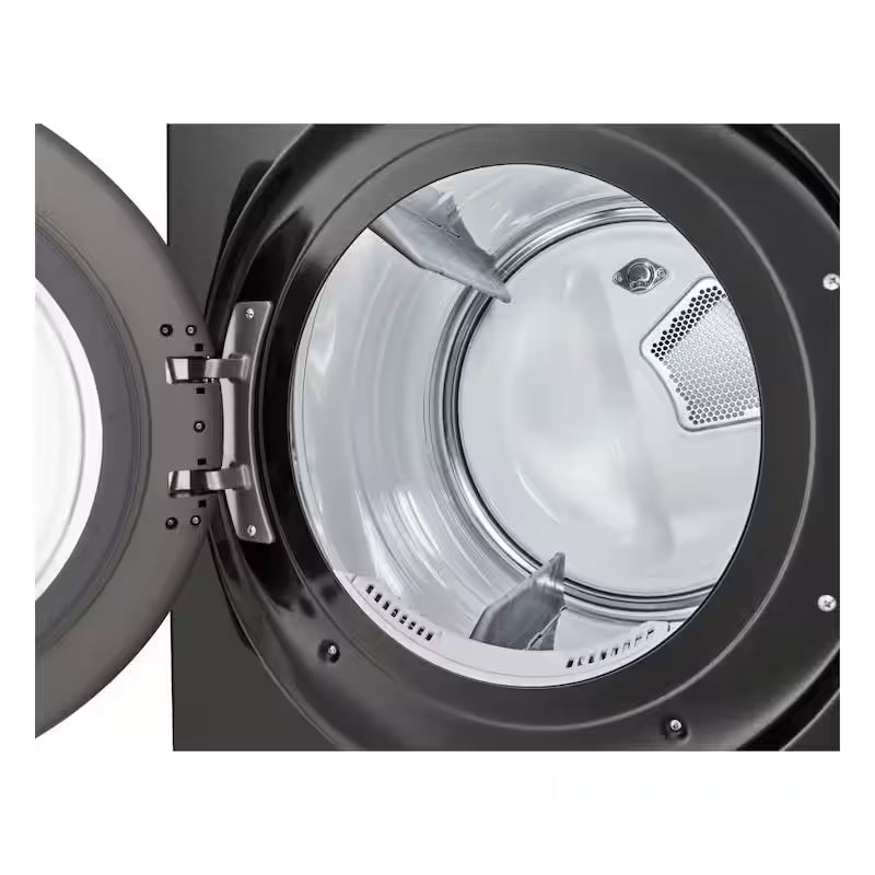 Black Steel Electric Dryer with TurboSteam G479