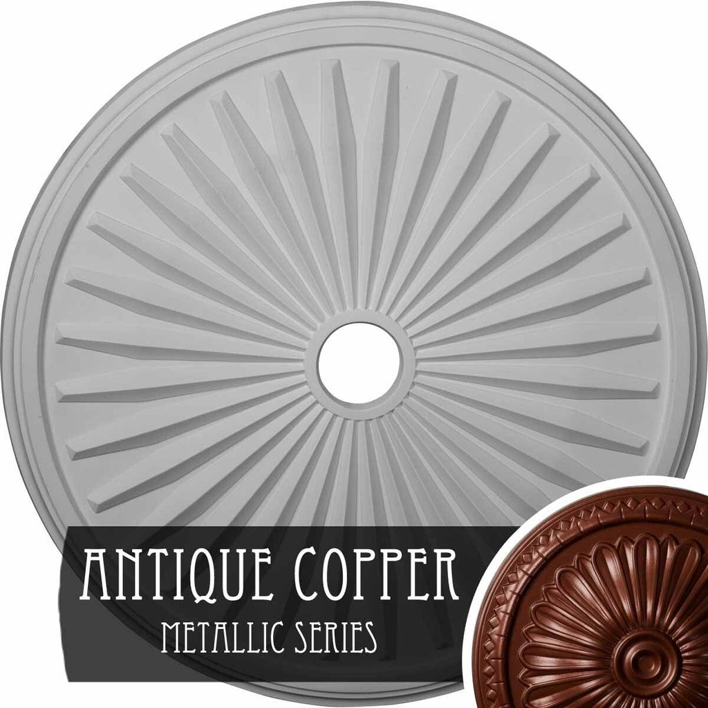 Hand-Painted Flash Blue Ceiling Medallion J3566