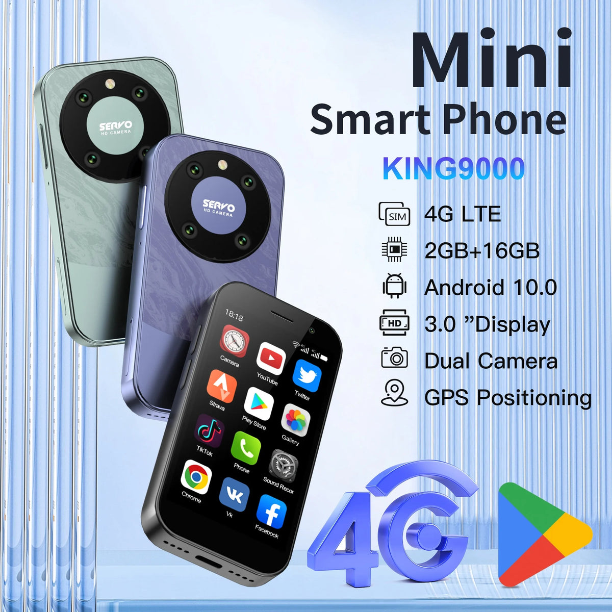 3.0" HD Display 4G LTE Mini Smartphone H958