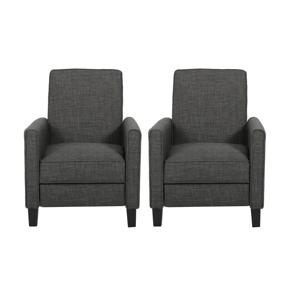 Set of 2 Fabric Recliner Moss Gray Z33845