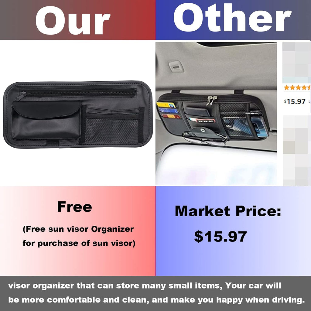 Beige Sun Visor Compatible Toyota Highlander 2004-2007 Pack of 2 A16750