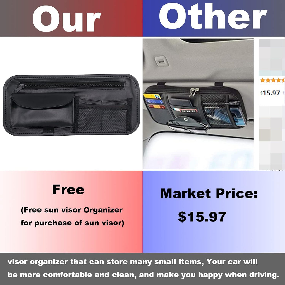 Beige Sun Visor Compatible Toyota Highlander 2004-2007 Pack of 2 A16750