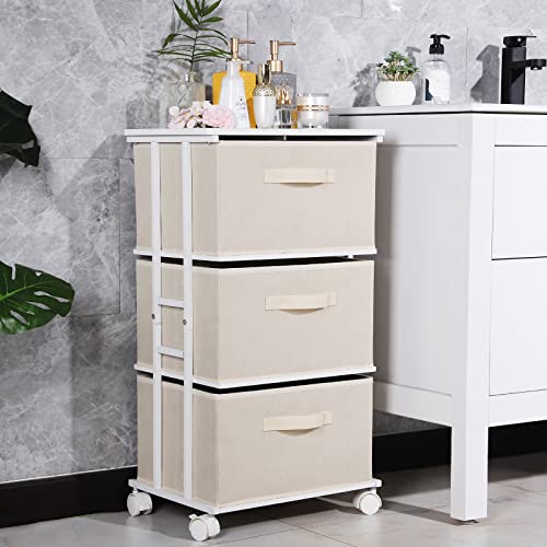 Black 3 Drawer Fabric Dresser G78527