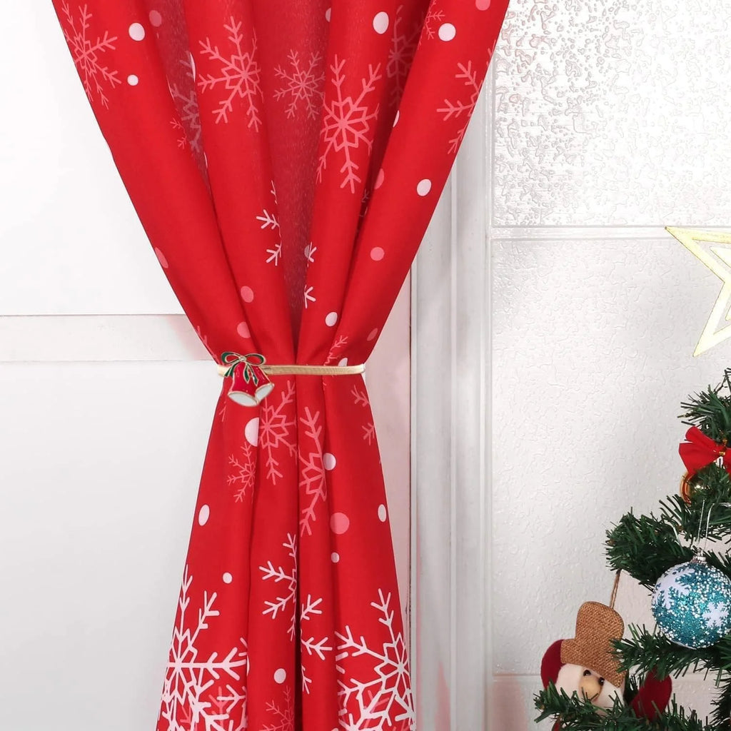 Christmas Curtains 52 x 95 inch Red and White E558991