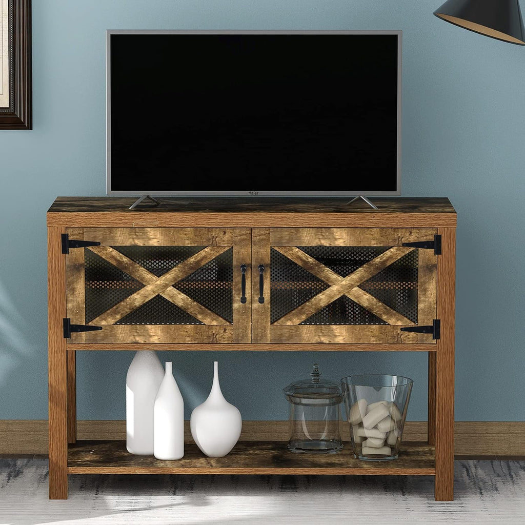 Solid Wood Console Table with 2 Drawers and 1 Cabinet V751