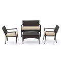 Brown 4pc Wicker Chat Set C300836