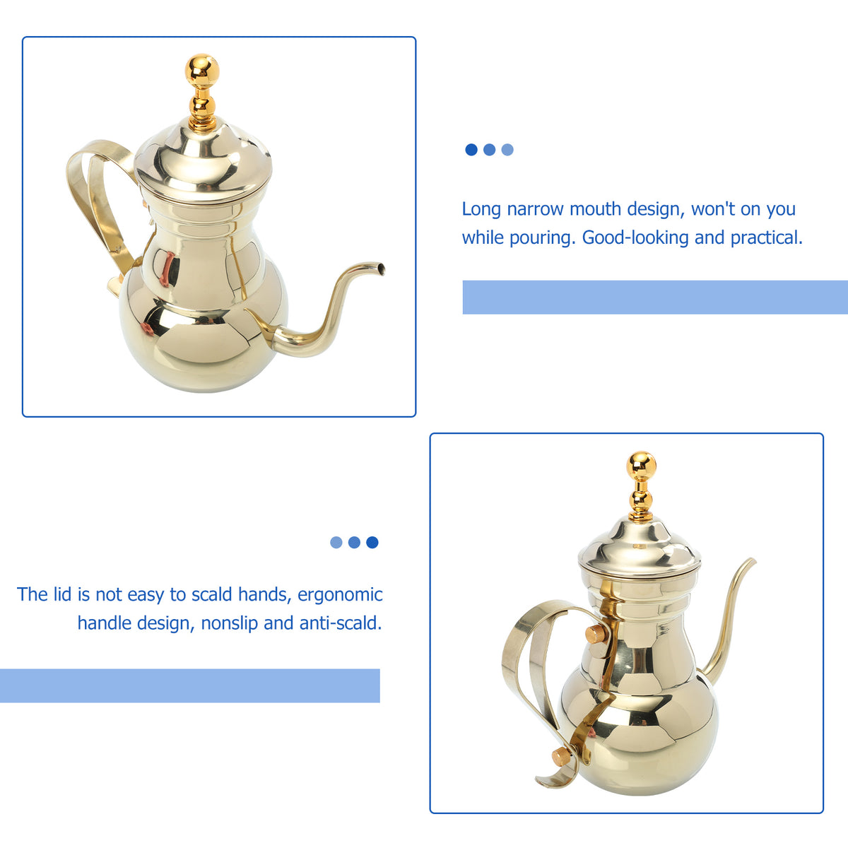 Stainless Steel Coffee Pot Kettle Tea Pot I1813