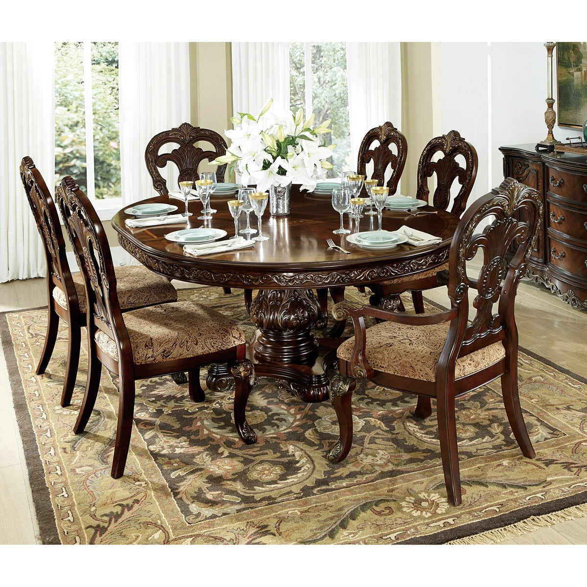 2pc Fabric Upholstered Side Chairs K56474