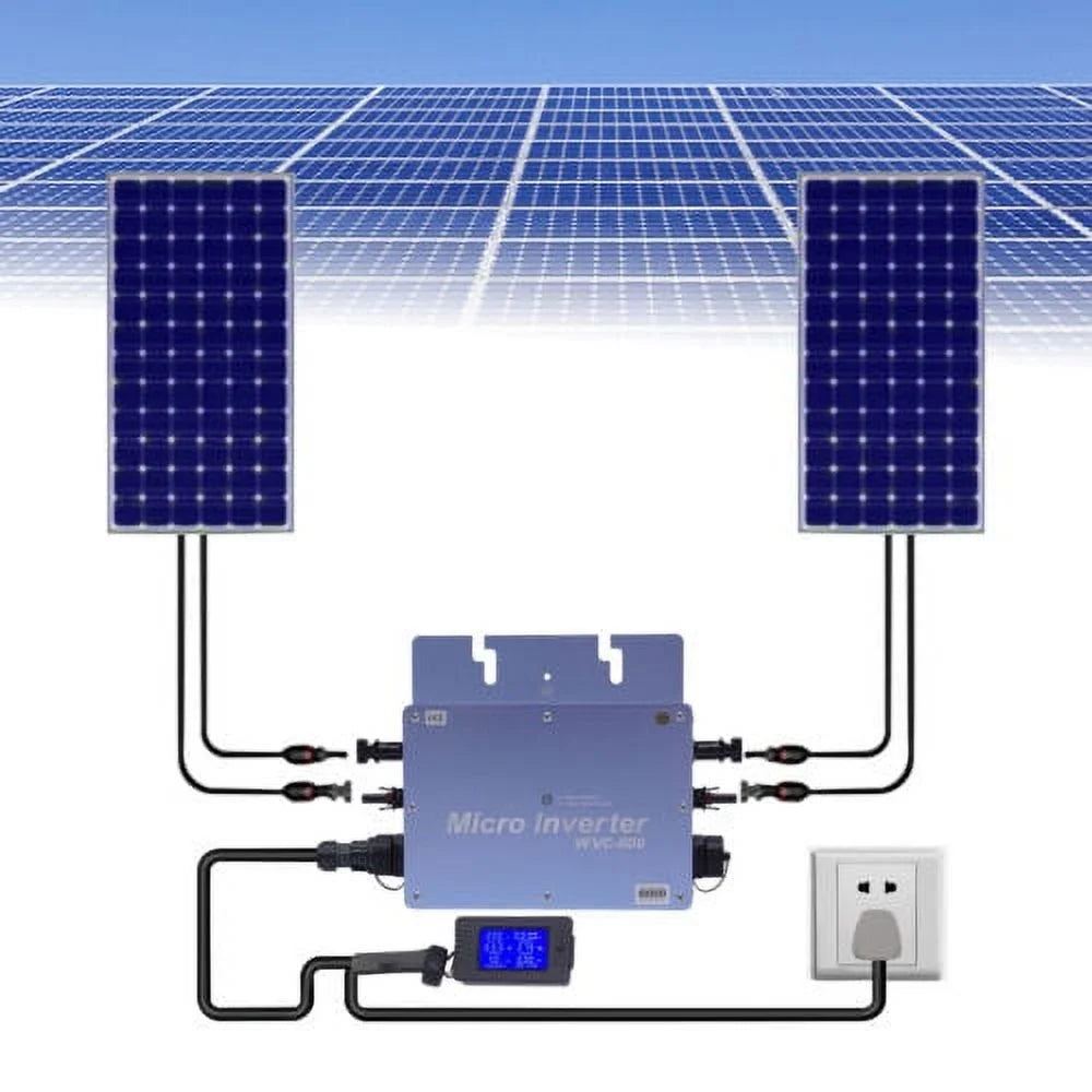 600W 110V Solar Micro Inverter Grid Tie MPPT Pure Sine Wave Waterproof J9410