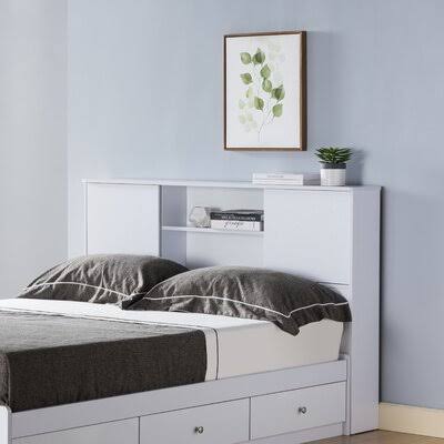 White Twin Bookcase Headboard N17182