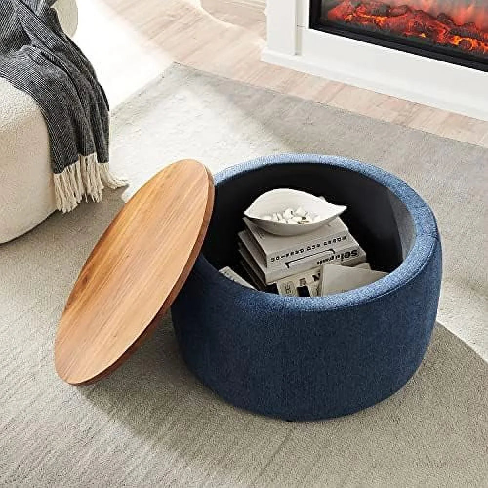 Round Ottoman with Reversible Lid Tray X145453