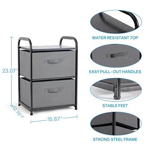 Black 3 Drawer Fabric Dresser G78527