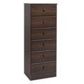 Tall Black 6-Drawer Dresser O41392