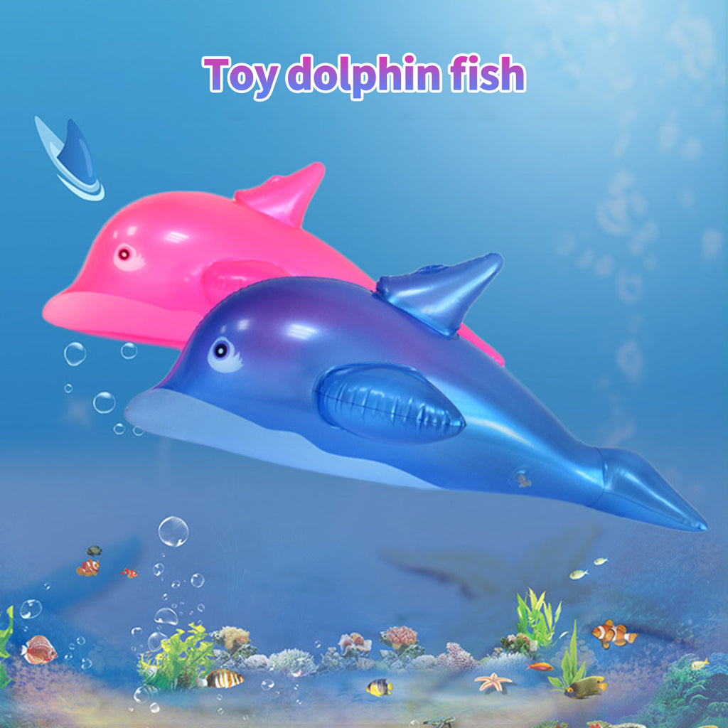 Blue PVC Inflatable Dolphin Fish Children Toy J626