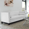 White Bonded Leather Sofa N469
