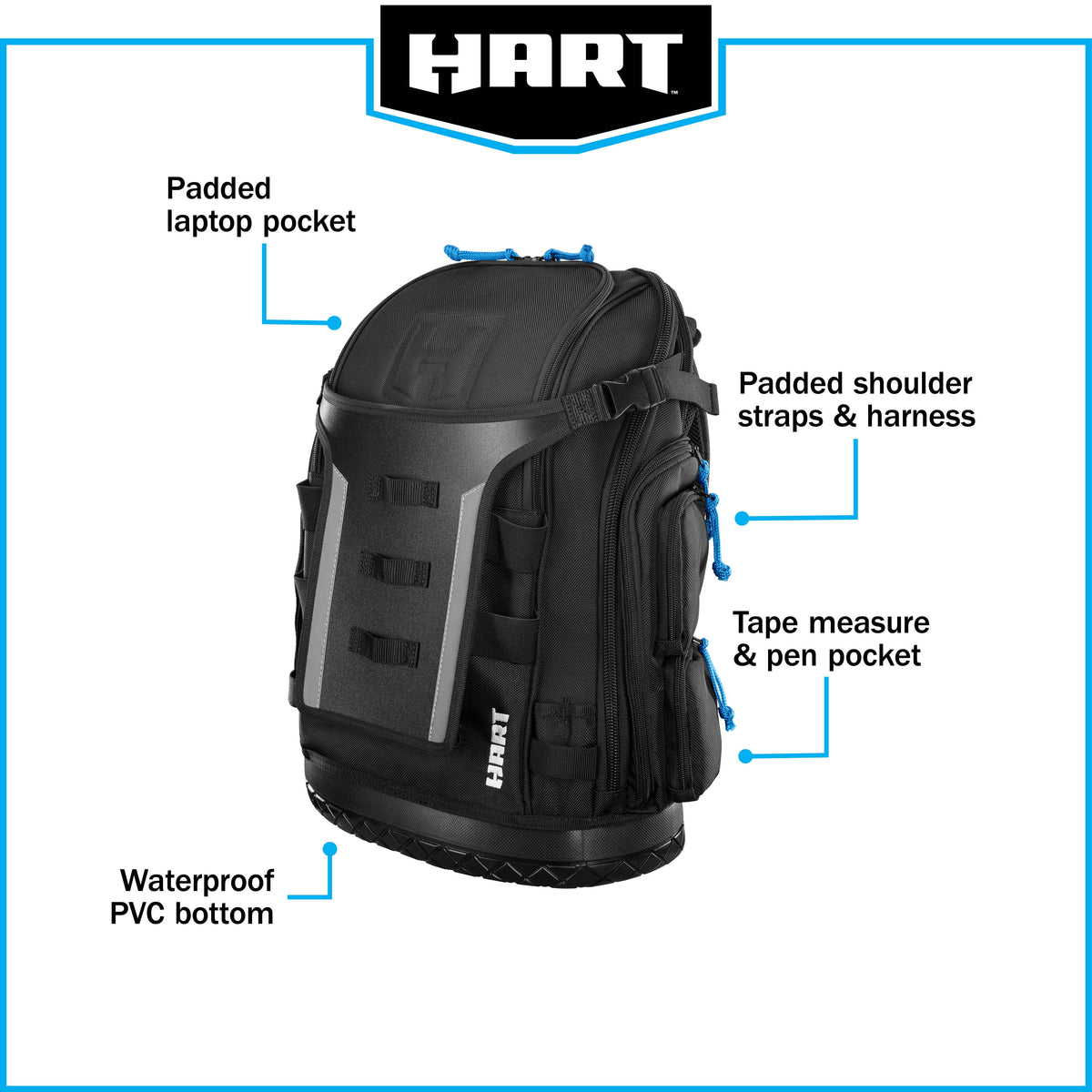 Hard Bottom Tool Backpack V475