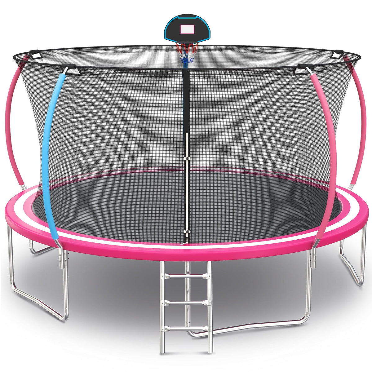 12FT Round Trampoline with Enclosure Net F424404