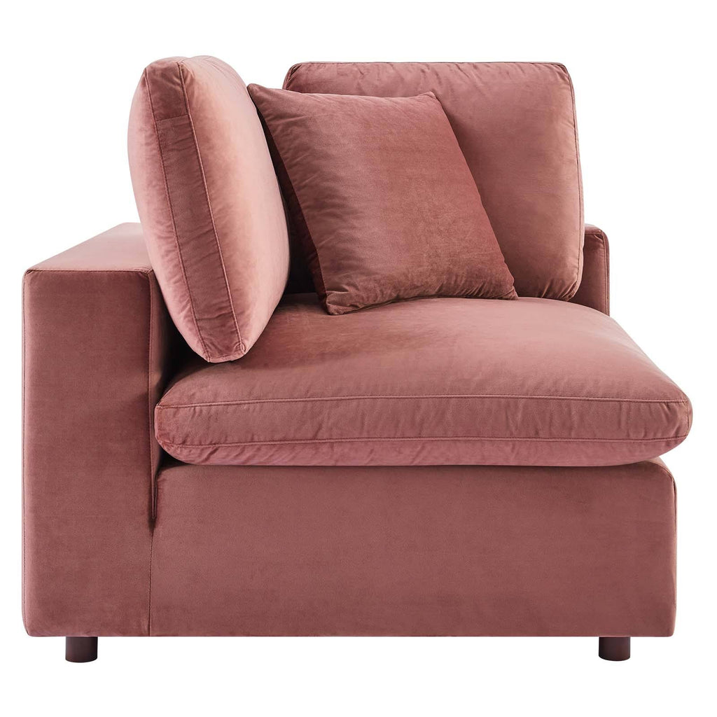 Green Performance Velvet Corner Chair T412