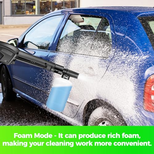 4800 PSI 4.0 GPM Electric Pressure Washer with 33ft Hose, 4 Nozzle and Foam Cannon, Blue U33187