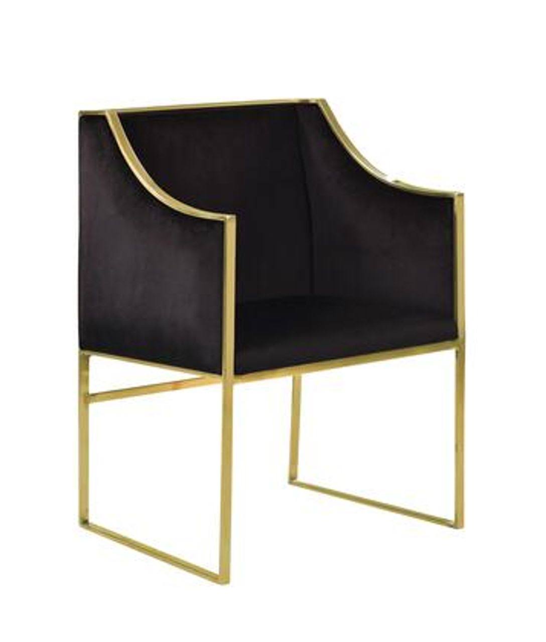 Accent Club Chair with Brass Stainless Steel Frame Z5987