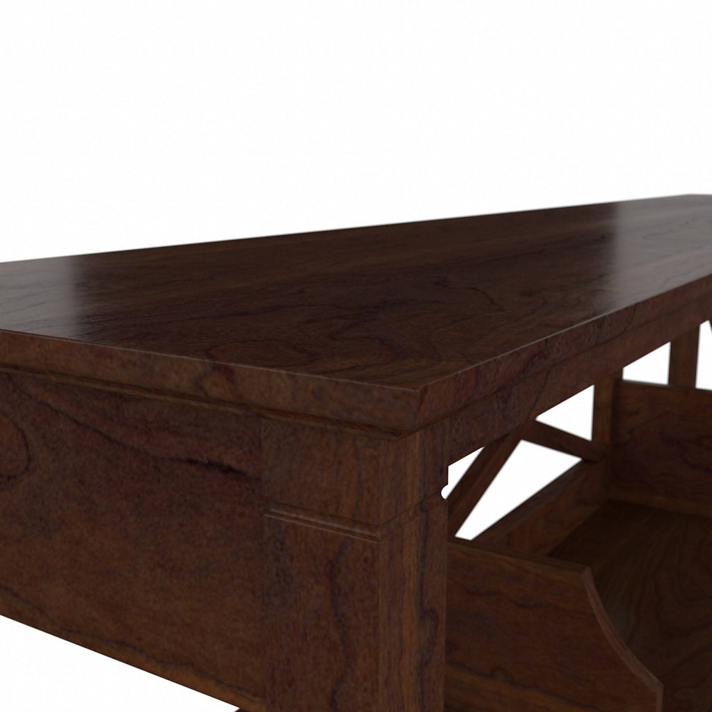 Dark Gray Hickory L Shaped Desk with Hutch and 2 Drawer Mobile File Cabinet R935