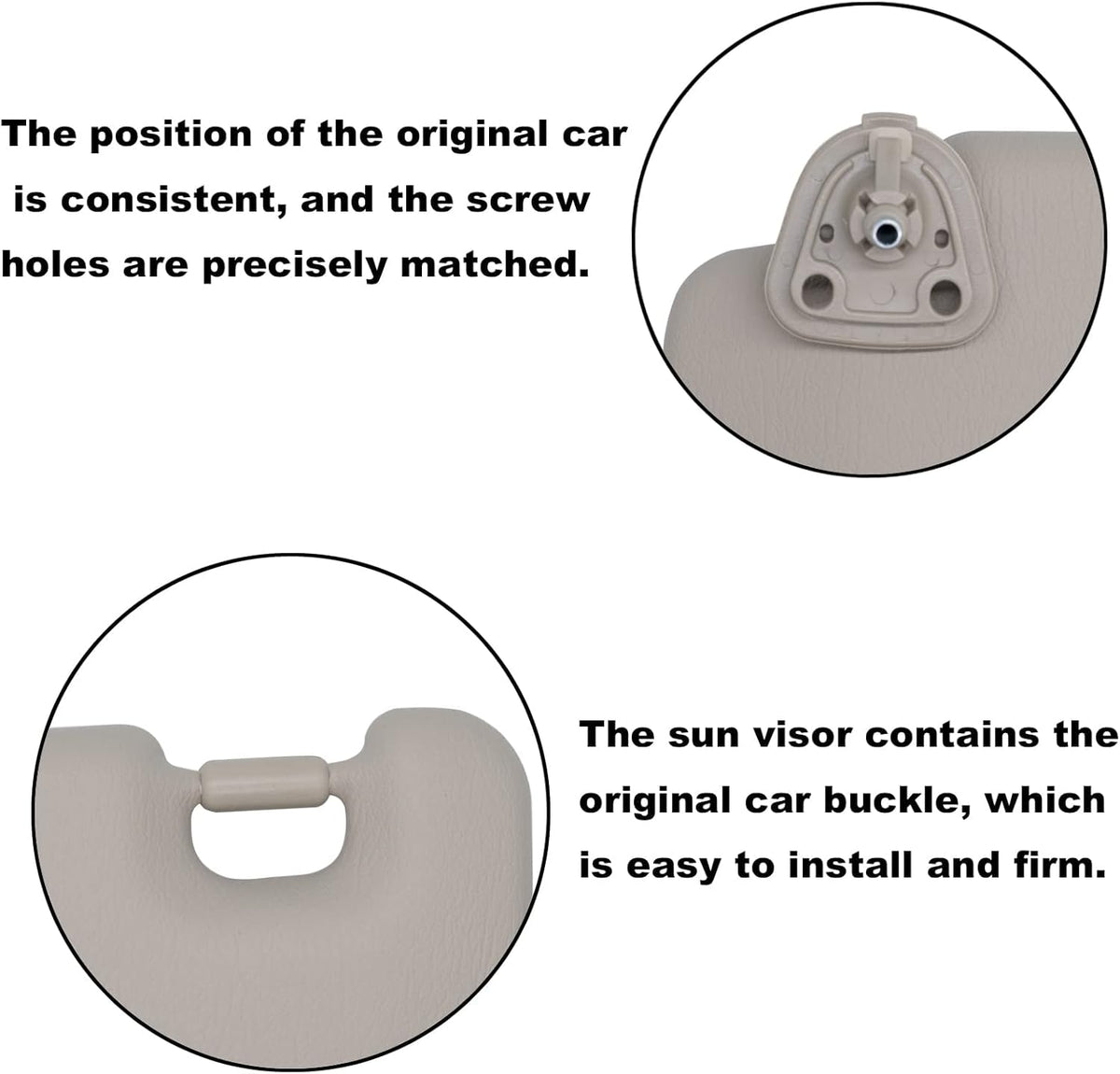 Beige Sun Visor Compatible Toyota Highlander 2004-2007 Pack of 2 A16750