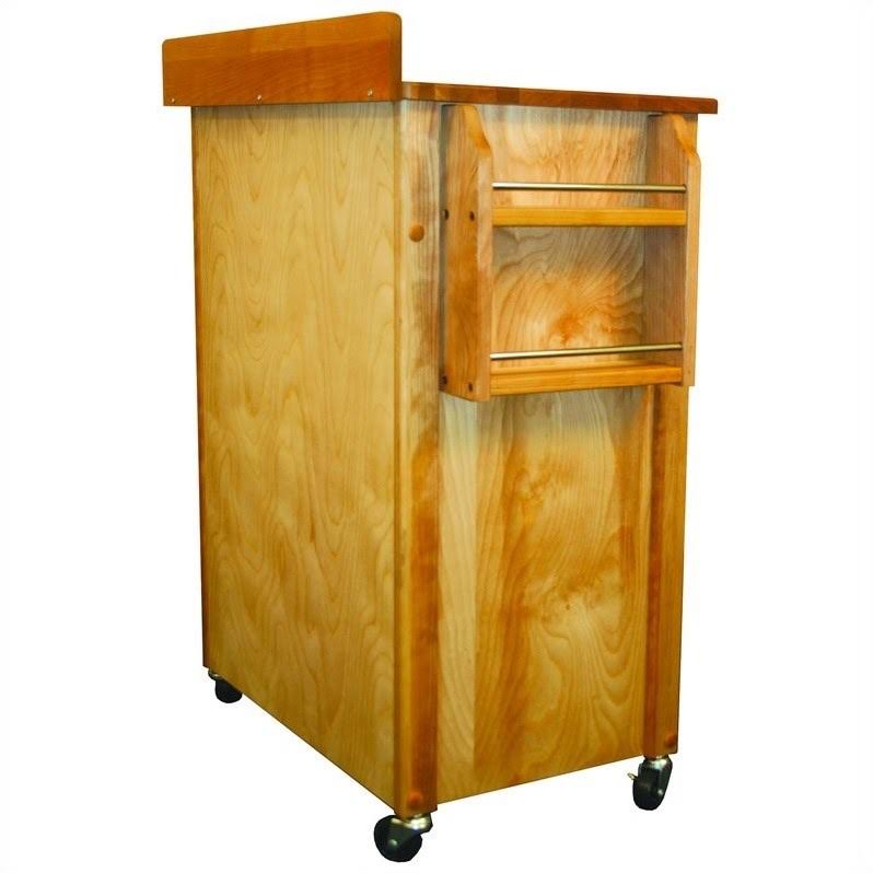 Brown Butcher Block Kitchen Cart B527