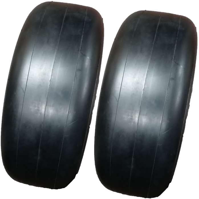 Set of 2 No Flat Free Solid Tires 13x5.00-6 Wheel Assemblies Y9976