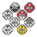 Aluminum Flip File Placard, 8-Legend Numbered Set, 13.75 x 13.75 Unpainted Back Plate with 4 Clipped Corners Q385