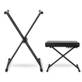 Double-Braced Keyboard Stand and Keyboard Bench U3069