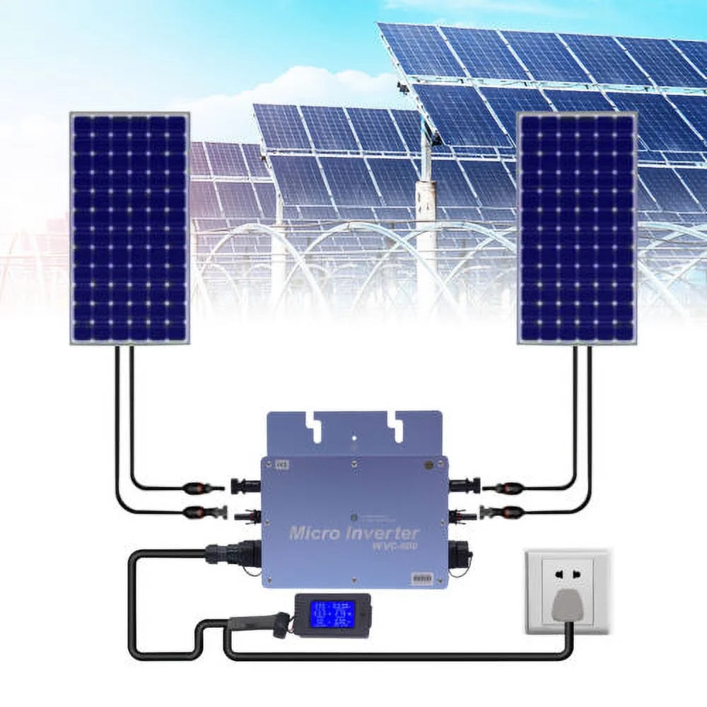 600W 110V Solar Micro Inverter Grid Tie MPPT Pure Sine Wave Waterproof J9410