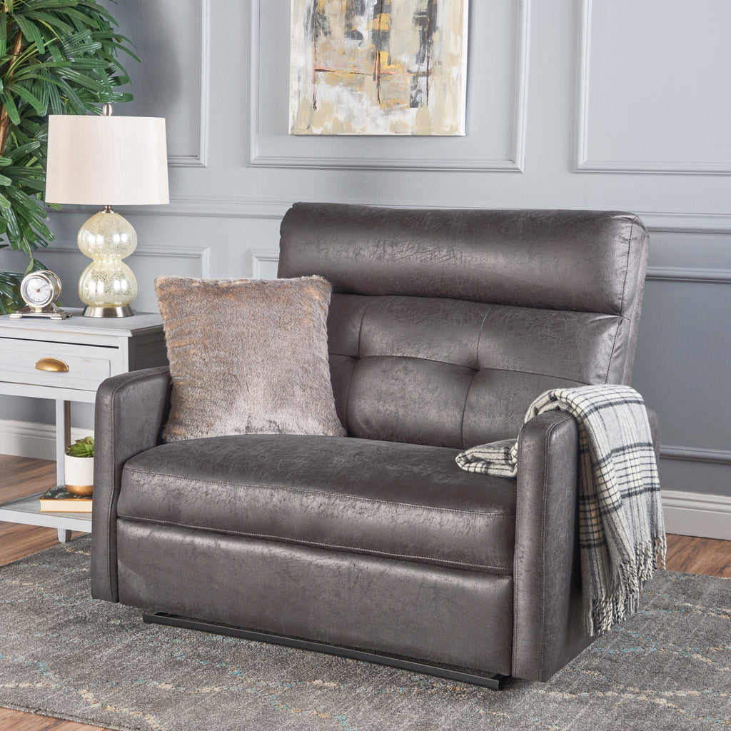 Oversize Microfiber 2 Seater Recliner X396776