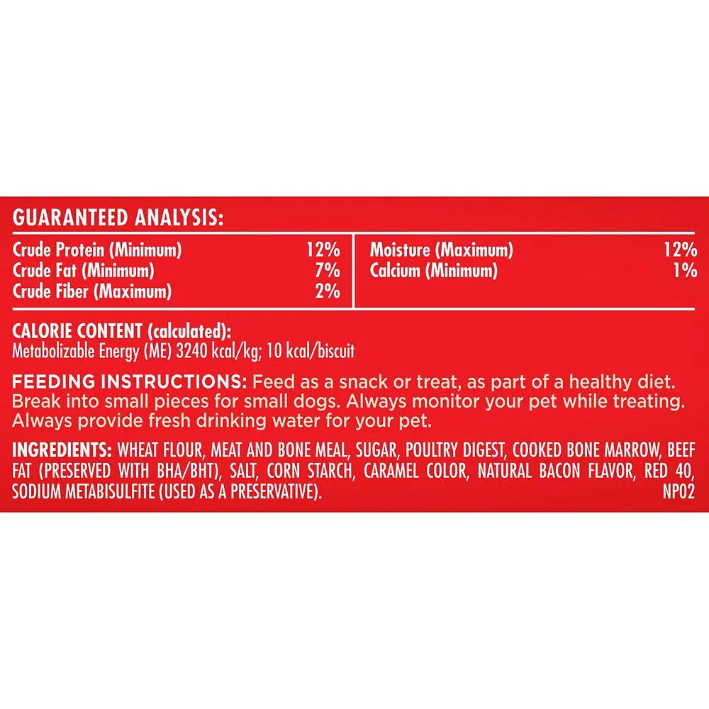 Small Bacon Flavor Dog Biscuit Treats, 40 oz. Z70873